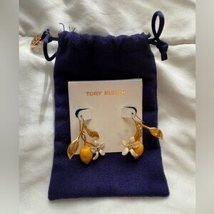 Tory Burch Lemon Drop Earrings in Gold and Yellow